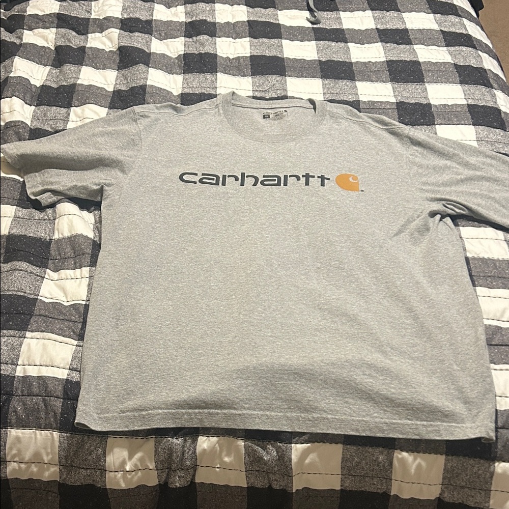 Carhartt Men's Heather Gray Logo Tee
